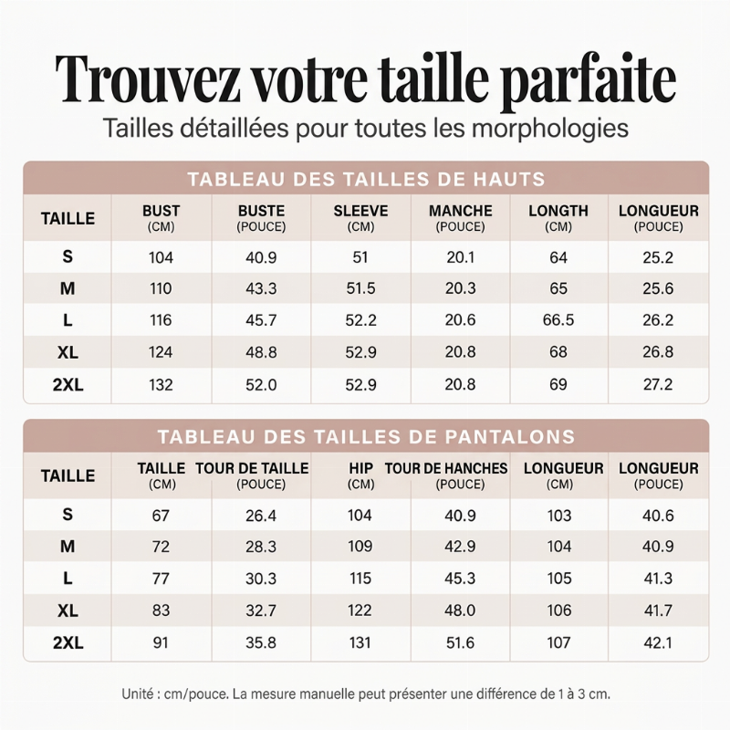 Ensemble femme top à manches longues demi-zippé et pantalon large