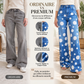 Jeans évasés à pois et taille haute pour femmes