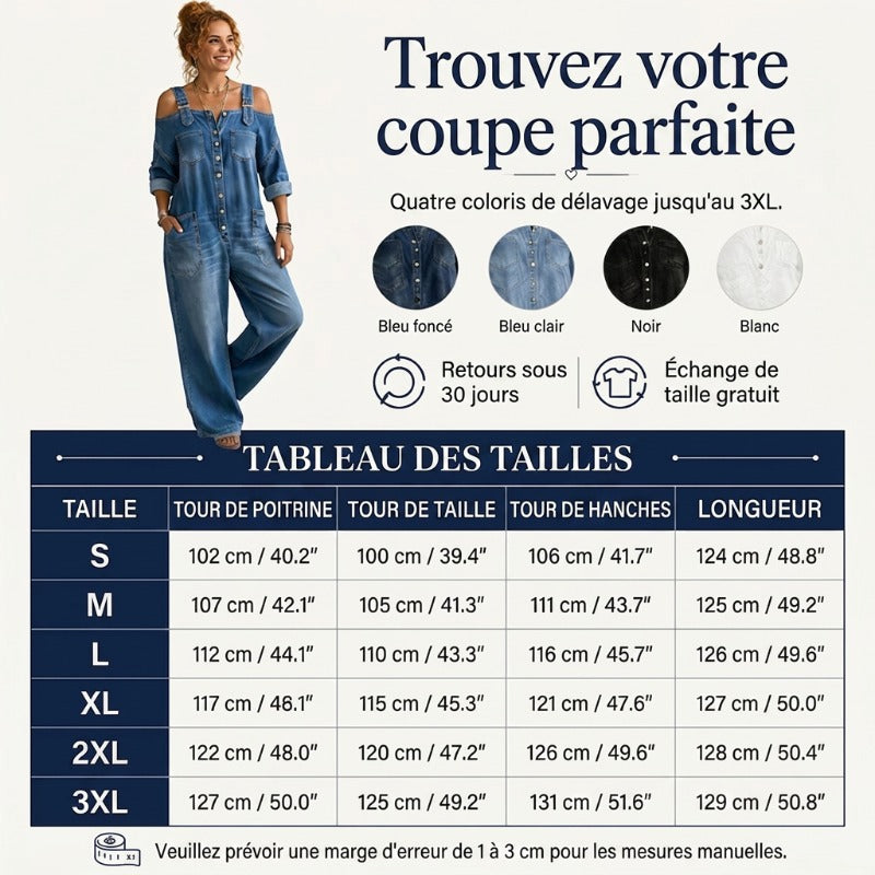 Combinaison ample à jambes larges et poches