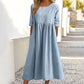 🔥49 % de réduction🔥Robe décontractée en coton à col ras du cou et à poches pour femmes (Achetez 2 livraison gratuite)