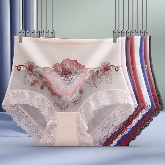 49% DE RÉDUCTION🌸Culotte taille haute en dentelle brodée de qualité supérieure