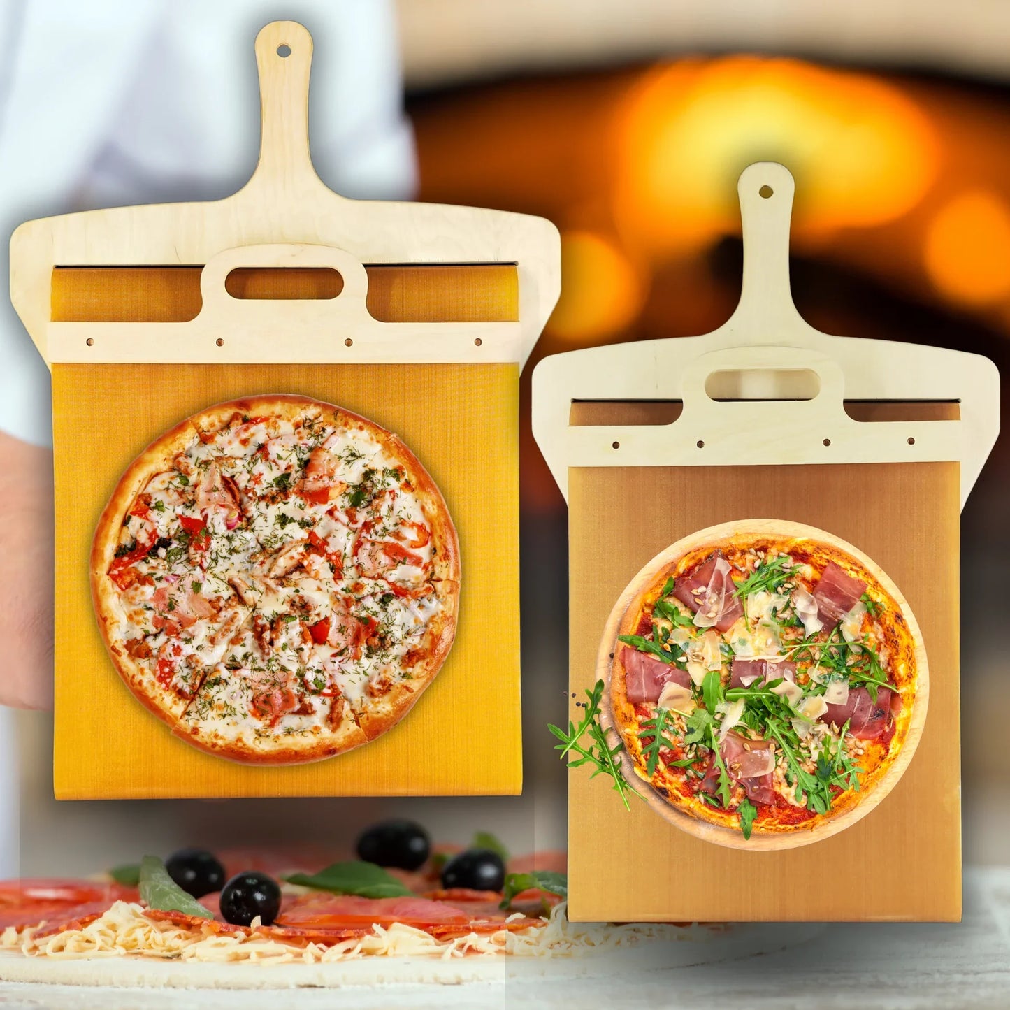 🔥 PROMOTION 49% DE RÉDUCTION - Peau à pizza coulissante