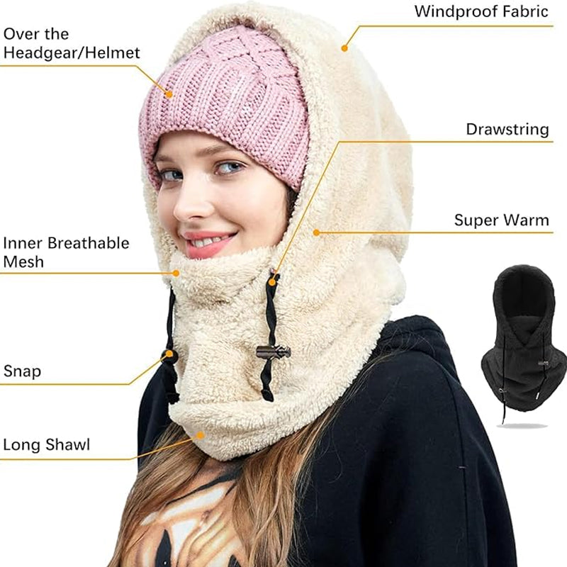 🔥Protection contre le froid 🔥 Masque de ski à capuche Sherpa