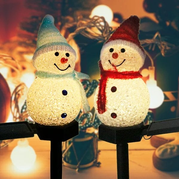 Vente de Noël - Lampe de bonhomme de neige solaire étanche