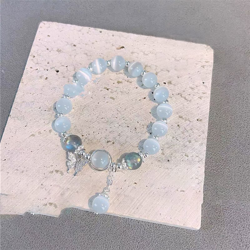 🔥🥳 Apportez de l'énergie positive avec le bracelet en œil de chat chrysobéryl papillon