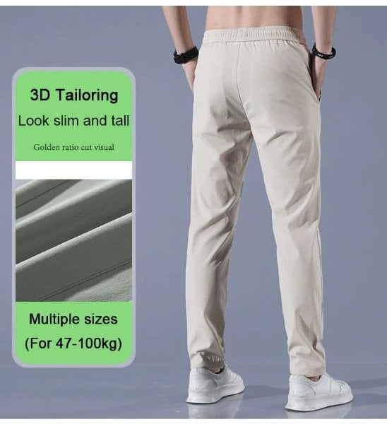 Pantalon stretch à séchage rapide pour hommes en soie glacée【Achetez 2 paires Livraison gratuite】