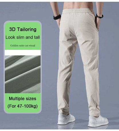 Pantalon stretch à séchage rapide pour hommes en soie glacée【Achetez 2 paires Livraison gratuite】