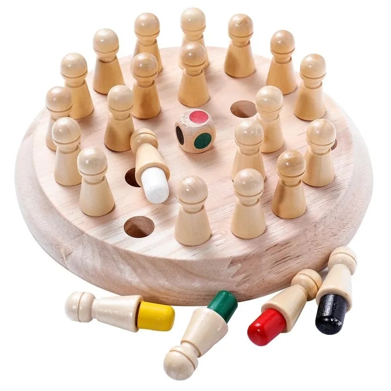 🎄49% de réduction sur les ventes de Noël🎁 - Jeu d'échecs en bois Memory Memory Match Stick