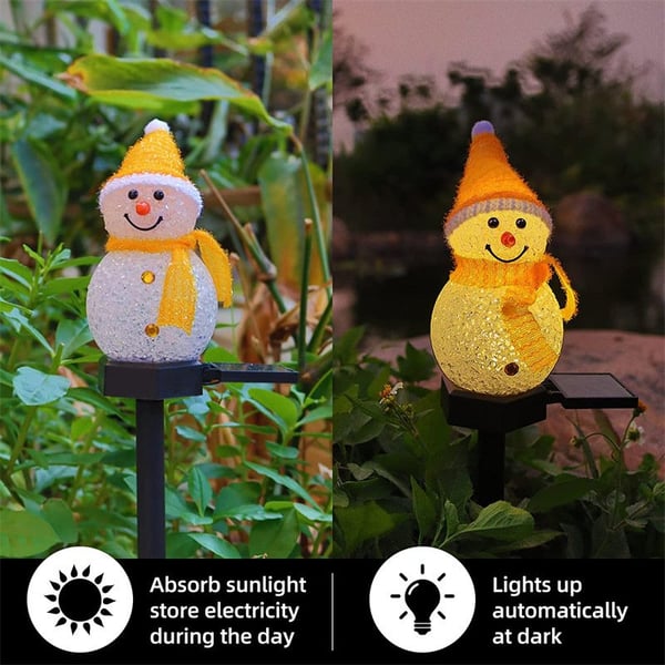 Vente de Noël - Lampe de bonhomme de neige solaire étanche