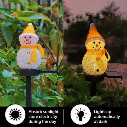 Vente de Noël - Lampe de bonhomme de neige solaire étanche