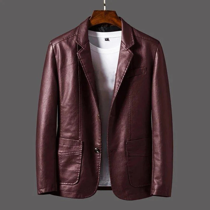 Veste en cuir pour hommes-Dernier jour 49% de réduction