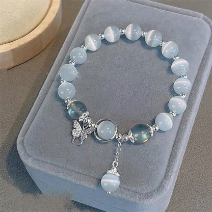 🔥🥳 Apportez de l'énergie positive avec le bracelet en œil de chat chrysobéryl papillon