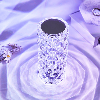 🔥Vente à chaud 49% de réduction🎁Lampe de table en cristal diamant à 16 couleurs de rayons de roses