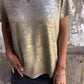 T-shirt à manches courtes avec feuille d'or