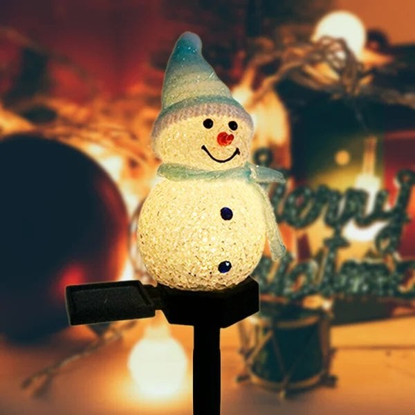 Vente de Noël - Lampe de bonhomme de neige solaire étanche