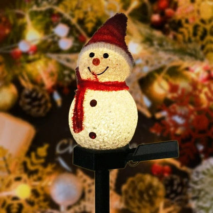 Vente de Noël - Lampe de bonhomme de neige solaire étanche