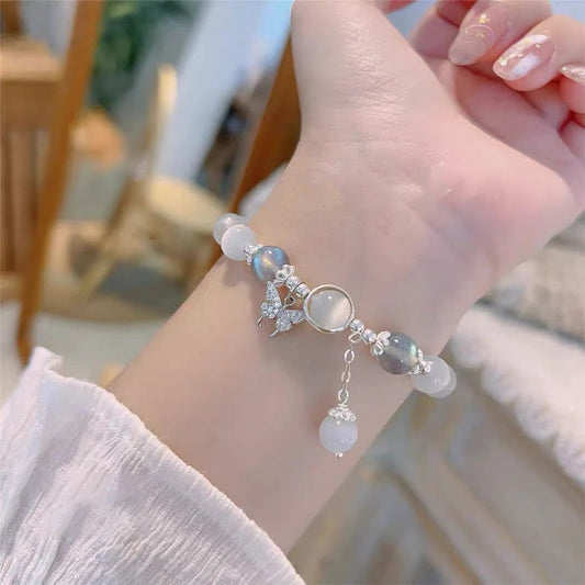 🔥🥳 Apportez de l'énergie positive avec le bracelet en œil de chat chrysobéryl papillon