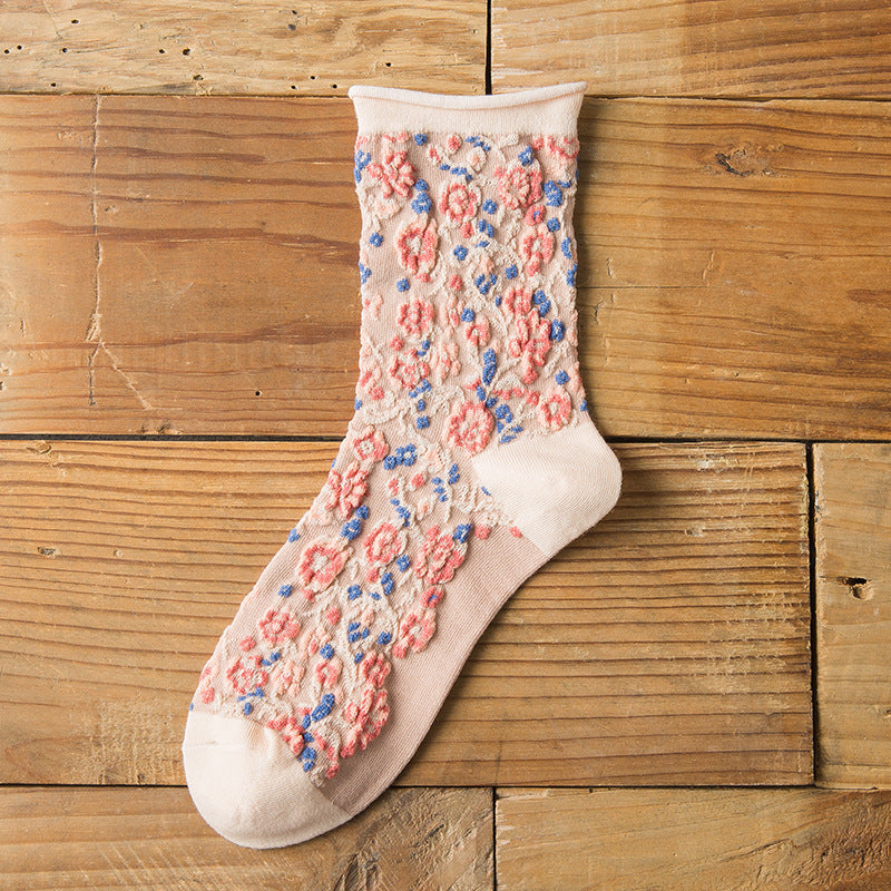 💕💕 Cette semaine, 48% de réduction - Achetez 1 obtenez 1 gratuitement🌼Dame Chaussettes en Coton Rétro