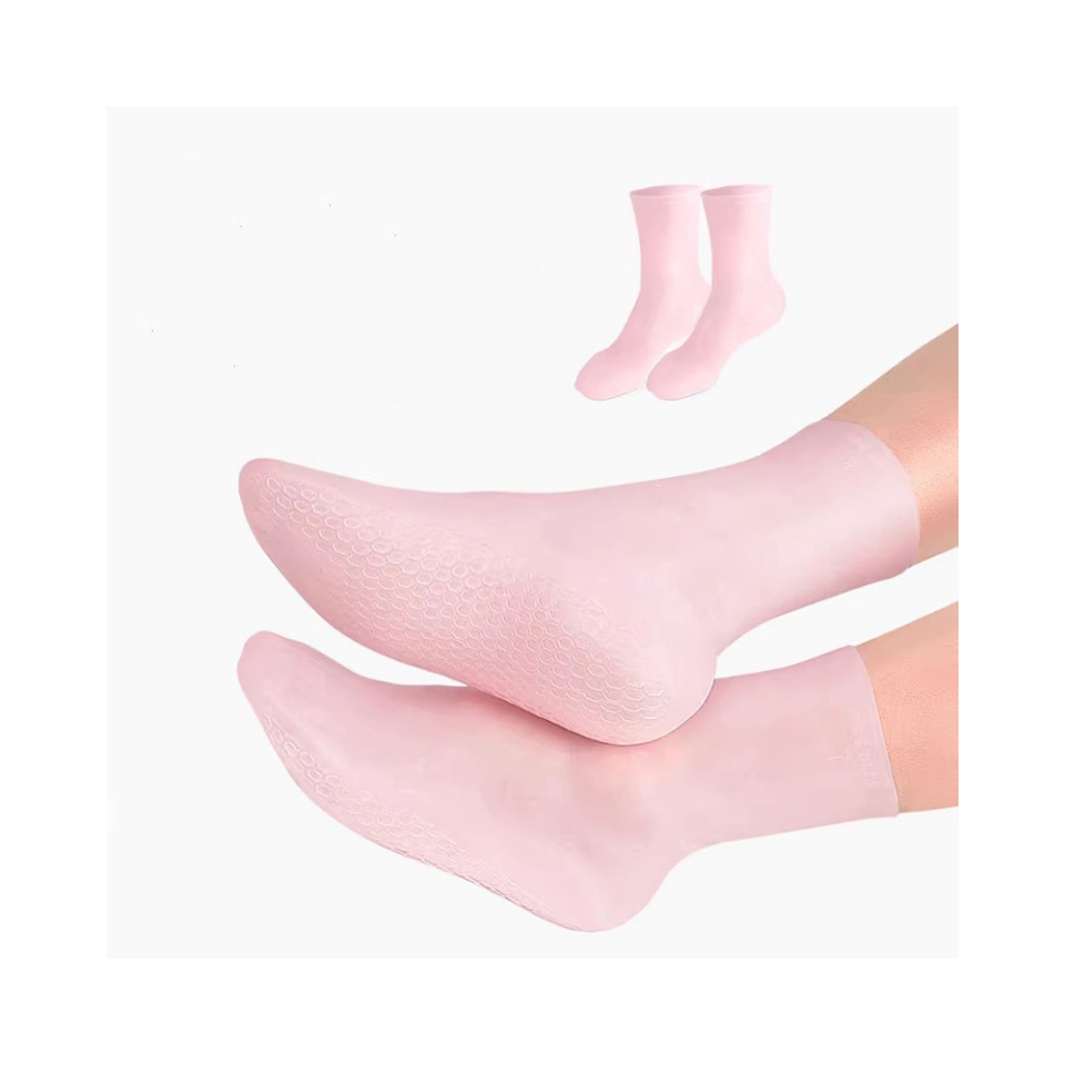 Masque hydratant pour les pieds✨Chaussettes en silicone protectrices et exfoliantes