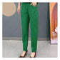 Pantalon à ceinture en coton extensible pour femmes
