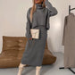 💥Ensemble robe midi et pull à col roulé
