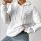 Sweat à capuche en jacquard à épaules tombantes pour femmes